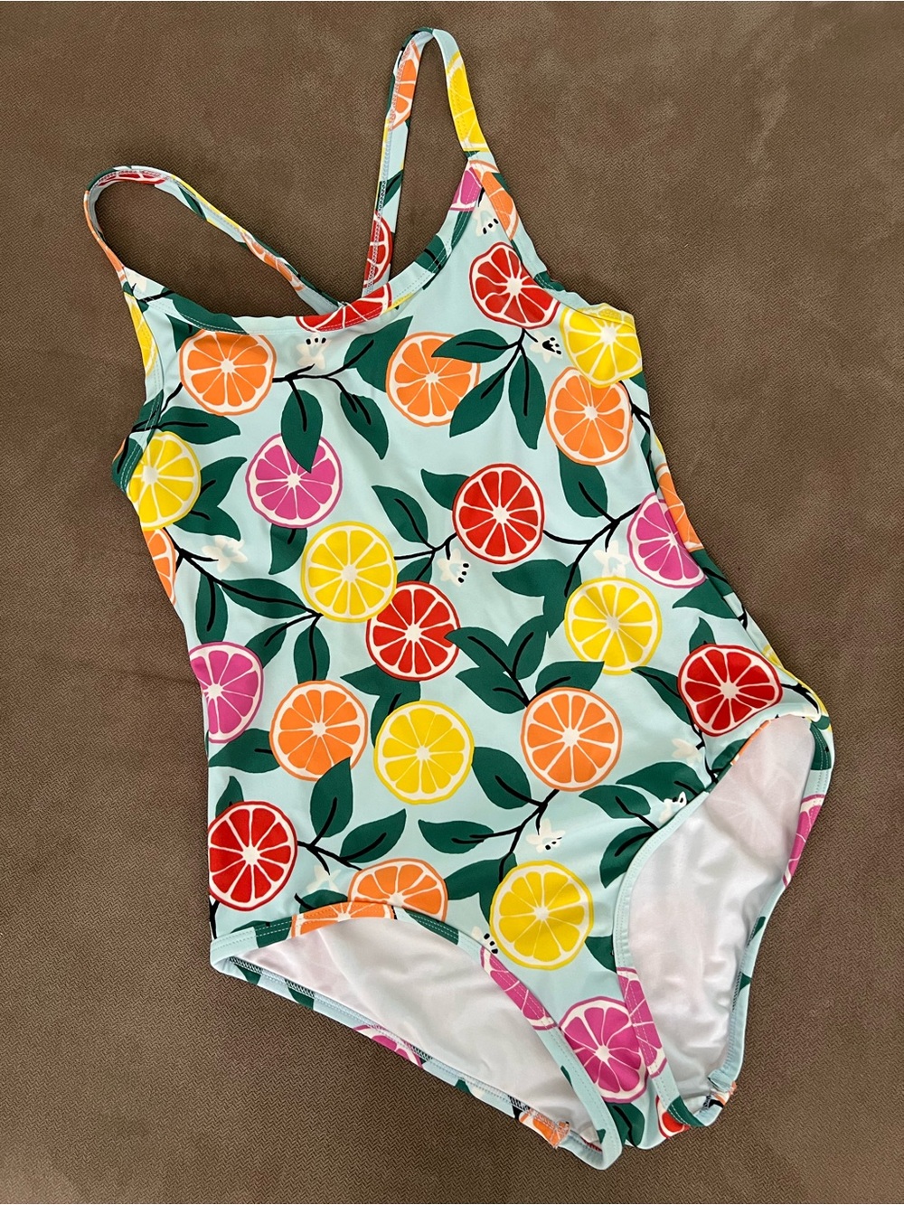 Hanna Andersson One Piece Swim Suit Sweet Citrus Matching